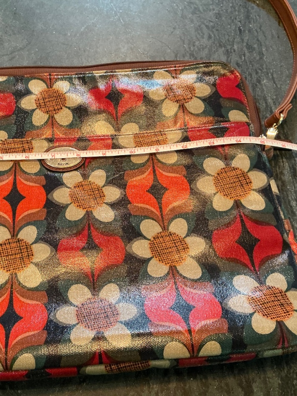 Fossil Keyper crossbody laptop bag/briefcase